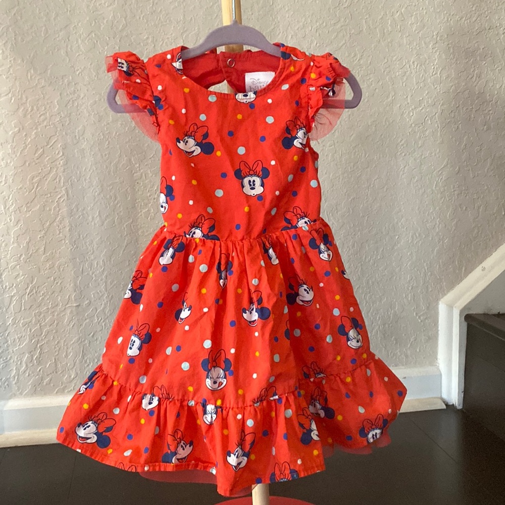 Red  2 pcs Minnie Mouse dress